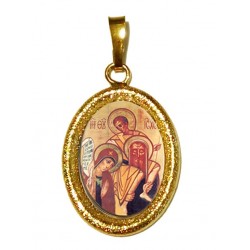 Sacra Famiglia su Ciondolo in Argento 925°°° Diamantato