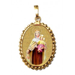 La Madonna del Carmelo su Ciondolo in Argento 925°°° a Corona