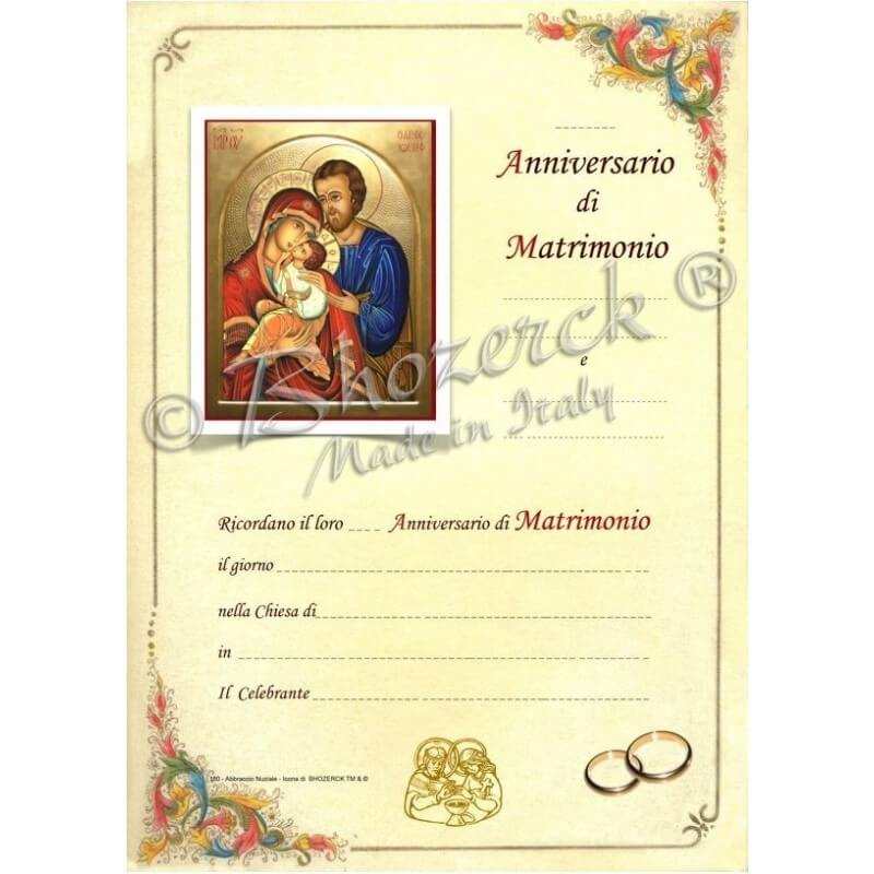 Pergamena per Anniversario del Matrimonio